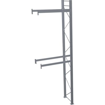 Palettenregal, feuerverzinkt, HxBxT 6000 x 1950 x 1100 mm, 2 Fachebenen, Anbauregal SCHULTE Palettenregal, feuerverzinkt, HxBxT 6000 x 1950 x 1100 mm, 2 Fachebenen, Anbauregal SCHULTE