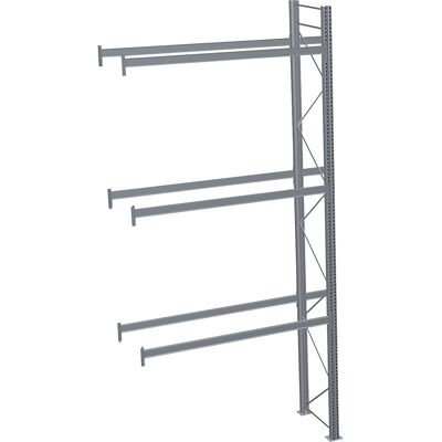 Palettenregal, feuerverzinkt, HxBxT 6000 x 2825 x 1100 mm, 3 Fachebenen, Anbauregal SCHULTE Palettenregal, feuerverzinkt, HxBxT 6000 x 2825 x 1100 mm, 3 Fachebenen, Anbauregal SCHULTE