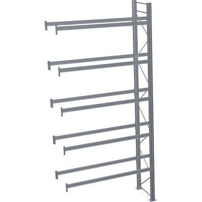 Palettenregal, feuerverzinkt, HxBxT 6000 x 2825 x 1100 mm, 5 Fachebenen, Anbauregal SCHULTE Palettenregal, feuerverzinkt, HxBxT 6000 x 2825 x 1100 mm, 5 Fachebenen, Anbauregal SCHULTE