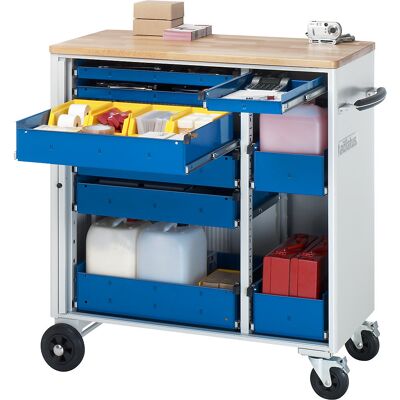Werkzeugwagen, 9 Schubladen, HxBxT 1080 x 1025 x 520 mm RAU Werkzeugwagen, 9 Schubladen, HxBxT 1080 x 1025 x 520 mm RAU