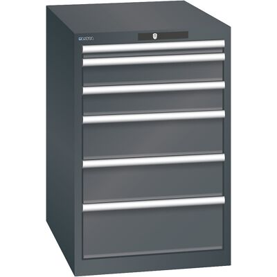 ESD-Schubladenschrank, BxTxH 564 x 725 x 850 mm, 6 Schubladen, Traglast 75 kg, anthrazitgrau LISTA ESD-Schubladenschrank, BxTxH 564 x 725 x 850 mm, 6 Schubladen, Traglast 75 kg, anthrazitgrau LISTA
