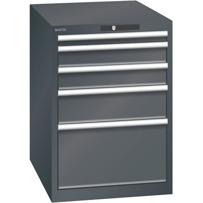 ESD-Schubladenschrank, BxTxH 564 x 725 x 800 mm, 5 Schubladen, Traglast 75 kg, anthrazitgrau LISTA ESD-Schubladenschrank, BxTxH 564 x 725 x 800 mm, 5 Schubladen, Traglast 75 kg, anthrazitgrau LISTA