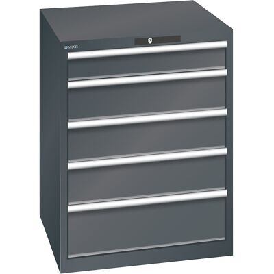 ESD-Schubladenschrank, BxTxH 717 x 725 x 850 mm, 5 Schubladen, Traglast 75 kg, anthrazitgrau LISTA ESD-Schubladenschrank, BxTxH 717 x 725 x 850 mm, 5 Schubladen, Traglast 75 kg, anthrazitgrau LISTA