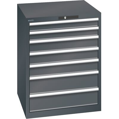 ESD-Schubladenschrank, BxTxH 717 x 725 x 850 mm, 7 Schubladen, Traglast 75 kg, anthrazitgrau LISTA ESD-Schubladenschrank, BxTxH 717 x 725 x 850 mm, 7 Schubladen, Traglast 75 kg, anthrazitgrau LISTA