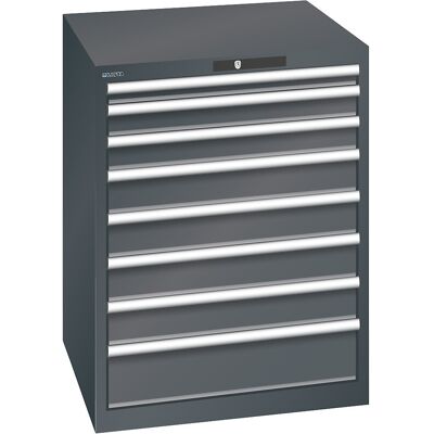 ESD-Schubladenschrank, BxTxH 717 x 725 x 850 mm, 8 Schubladen, Traglast 75 kg, anthrazitgrau LISTA ESD-Schubladenschrank, BxTxH 717 x 725 x 850 mm, 8 Schubladen, Traglast 75 kg, anthrazitgrau LISTA