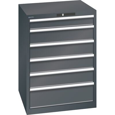 ESD-Schubladenschrank, BxTxH 717 x 725 x 1000 mm, 6 Schubladen, Traglast 75 kg, anthrazitgrau LISTA ESD-Schubladenschrank, BxTxH 717 x 725 x 1000 mm, 6 Schubladen, Traglast 75 kg, anthrazitgrau LISTA