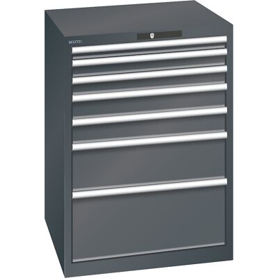 ESD-Schubladenschrank, BxTxH 717 x 725 x 1000 mm, 7 Schubladen, Traglast 75 kg, anthrazitgrau LISTA ESD-Schubladenschrank, BxTxH 717 x 725 x 1000 mm, 7 Schubladen, Traglast 75 kg, anthrazitgrau LISTA