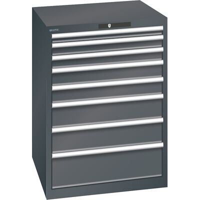 ESD-Schubladenschrank, BxTxH 717 x 725 x 1000 mm, 8 Schubladen, 50/75/100/150/200 mm, Traglast 75 kg, anthrazitgrau LISTA ESD-Schubladenschrank, BxTxH 717 x 725 x 1000 mm, 8 Schubladen, 50/75/100/150/200 mm, Traglast 75 kg, anthrazitgrau LISTA