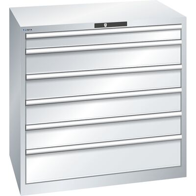 ESD-Schubladenschrank, BxTxH 1023 x 725 x 1000 mm, 6 Schubladen, Traglast 200 kg, lichtgrau LISTA ESD-Schubladenschrank, BxTxH 1023 x 725 x 1000 mm, 6 Schubladen, Traglast 200 kg, lichtgrau LISTA