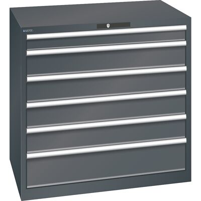 ESD-Schubladenschrank, BxTxH 1023 x 725 x 1000 mm, 6 Schubladen, Traglast 75 kg, anthrazitgrau LISTA ESD-Schubladenschrank, BxTxH 1023 x 725 x 1000 mm, 6 Schubladen, Traglast 75 kg, anthrazitgrau LISTA