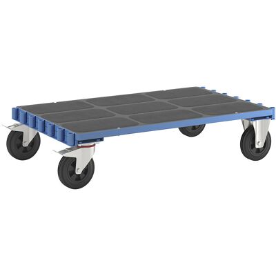 Platten-Transportwagen ohne Bügel, Ladefläche 1250 x 800 mm, Tragfähigkeit 500 kg, Kunststoffladefläche eurokraft pro Platten-Transportwagen ohne Bügel, Ladefläche 1250 x 800 mm, Tragfähigkeit 500 kg, Kunststoffladefläche eurokraft pro