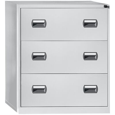 Hängeregistraturschrank, 2-bahnig, 3 Schübe, lichtgrau eurokraft basic Hängeregistraturschrank, 2-bahnig, 3 Schübe, lichtgrau eurokraft basic