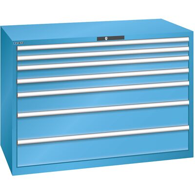 Schubladenschrank, 7 Schubladen, BxTxH 1431 x 725 x 1000 mm, lichtblau LISTA Schubladenschrank, 7 Schubladen, BxTxH 1431 x 725 x 1000 mm, lichtblau LISTA