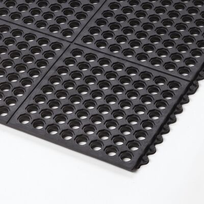 Stecksystem, Cushion Ease™ Naturgummi, gelocht, LxBxH 910 x 910 x 19 mm, schwarz NOTRAX Stecksystem, Cushion Ease™ Naturgummi, gelocht, LxBxH 910 x 910 x 19 mm, schwarz NOTRAX