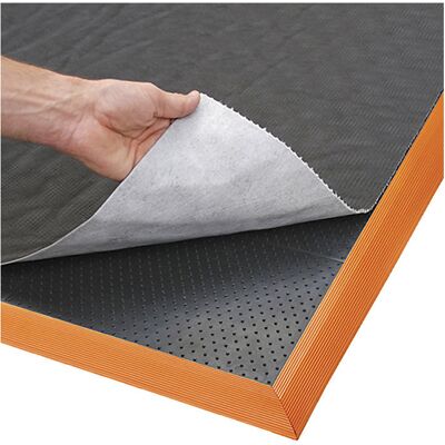 Nitrilmatte Sorb Stance™ mit Vlies, LxBxH 1630 x 910 x 19 mm, schwarz/orange NOTRAX Nitrilmatte Sorb Stance™ mit Vlies, LxBxH 1630 x 910 x 19 mm, schwarz/orange NOTRAX