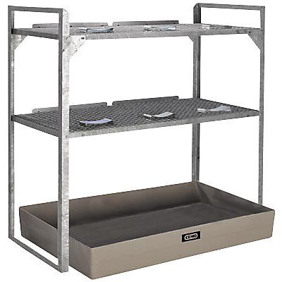 CEMO Stahlregal für Fässer - 150L, 2 Ebenen, Kunststoffventil CEMO Stahlregal für Fässer - 150L, 2 Ebenen, Kunststoffventil
