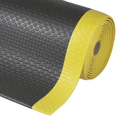 Anti-Ermüdungsmatte Bubble Sof-Tred™, pro lfd. m, Vinylschaum, schwarz / gelb, Breite 1220 mm NOTRAX Anti-Ermüdungsmatte Bubble Sof-Tred™, pro lfd. m, Vinylschaum, schwarz / gelb, Breite 1220 mm NOTRAX
