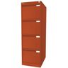 BISLEY Hängeregistraturschrank, 1-bahnig, 4 Schübe, DIN A4, orange