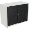 kaiserkraft Schiebetürenschrank NEOTEX mit Akustik-Front, HxBxT 775 x 1000 x 440 mm, Front anthrazit