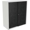 kaiserkraft Schiebetürenschrank NEOTEX mit Akustik-Front, HxBxT 1150 x 1000 x 440 mm, Front anthrazit