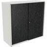 kaiserkraft Schiebetürenschrank NEOTEX mit Akustik-Front, HxBxT 1150 x 1200 x 440 mm, Front anthrazit