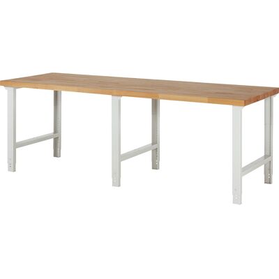 Werkbank, Baukastensystem Serie 7000, ohne Unterbau, extrabreit, BxT 2500 x 900 mm eurokraft pro Werkbank, Baukastensystem Serie 7000, ohne Unterbau, extrabreit, BxT 2500 x 900 mm eurokraft pro