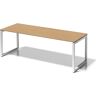 BISLEY Schreibtisch CITO, O-Gestell, HxBxT 740 x 2200 x 800 mm, Gestell weiß, Platte Buche