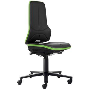 NEON Arbeitsdrehstuhl ESD, Rollen, Permanentkontakt, Kunstleder, Flexband grün bimos NEON Arbeitsdrehstuhl ESD, Rollen, Permanentkontakt, Kunstleder, Flexband grün bimos