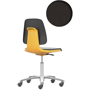 Arbeitsdrehstuhl LABSIT, Fünffuß mit Rollen, Sitz mit Stoffbezug, orange bimos Arbeitsdrehstuhl LABSIT, Fünffuß mit Rollen, Sitz mit Stoffbezug, orange bimos