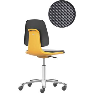 Arbeitsdrehstuhl LABSIT, Fünffuß mit Rollen, Sitz Supertec, orange bimos Arbeitsdrehstuhl LABSIT, Fünffuß mit Rollen, Sitz Supertec, orange bimos
