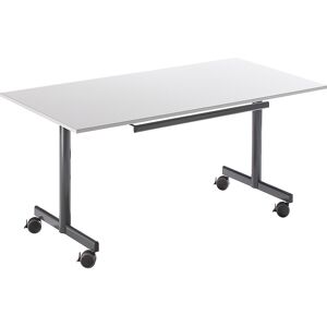 kaiserkraft Tisch mit abklappbarer Platte, mobil, HxBxT 720 x 1400 x 800 mm, grau kaiserkraft Tisch mit abklappbarer Platte, mobil, HxBxT 720 x 1400 x 800 mm, grau