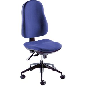 Bürostuhl, Punktsynchron-Mechanik, ohne Armlehnen, Bezug blau eurokraft pro Bürostuhl, Punktsynchron-Mechanik, ohne Armlehnen, Bezug blau eurokraft pro