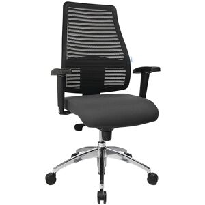 Bürostuhl, mit Netz-Rückenlehne, Rückenlehnenhöhe 600 mm, Bezug grau eurokraft pro Bürostuhl, mit Netz-Rückenlehne, Rückenlehnenhöhe 600 mm, Bezug grau eurokraft pro