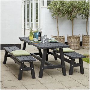 Kaiser Outdoor Sitzgruppe - Tisch & 2 Bänke - Schwarz Kaiser Outdoor Sitzgruppe - Tisch & 2 Bänke - Schwarz