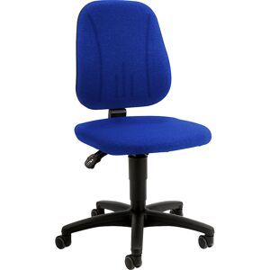 Arbeitsdrehstuhl, mit Gasfeder-Höhenverstellung, Stoffbezug, blau, mit Rollen bimos Arbeitsdrehstuhl, mit Gasfeder-Höhenverstellung, Stoffbezug, blau, mit Rollen bimos