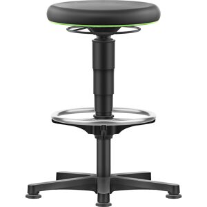 Hocker Allround, mit Gleitern, Fußring, PU-Schaum, Farbring grün bimos Hocker Allround, mit Gleitern, Fußring, PU-Schaum, Farbring grün bimos