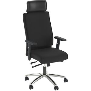 kaiserkraft Bürostuhl Amer, höhenverstellbare Armlehnen, Stoff/Kunstleder, schwarz kaiserkraft Bürostuhl Amer, höhenverstellbare Armlehnen, Stoff/Kunstleder, schwarz