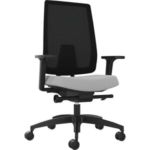 Bürostuhl INDEED, mit Gegendruckeinstellung, Netzrückenlehne platingrau Dauphin Bürostuhl INDEED, mit Gegendruckeinstellung, Netzrückenlehne platingrau Dauphin