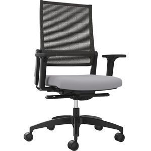 Bürostuhl LORDO FLEX, mit Netzrückenlehne, grau Dauphin Bürostuhl LORDO FLEX, mit Netzrückenlehne, grau Dauphin