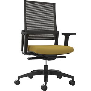 Bürostuhl LORDO FLEX, mit Netzrückenlehne, gelb Dauphin Bürostuhl LORDO FLEX, mit Netzrückenlehne, gelb Dauphin