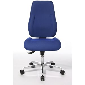 Operator-Drehstuhl, Gestell Aluminium, Polster-Rückenlehne, Bezug blau Topstar Operator-Drehstuhl, Gestell Aluminium, Polster-Rückenlehne, Bezug blau Topstar