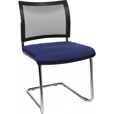 Besucherstuhl, stapelbar, Freischwinger, Netz-Rückenlehne, VE 2 Stk, blau Topstar Besucherstuhl, stapelbar, Freischwinger, Netz-Rückenlehne, VE 2 Stk, blau Topstar