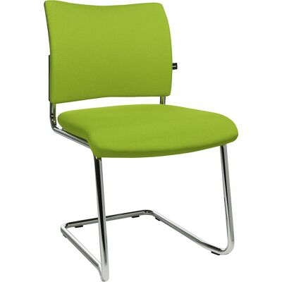 Besucherstuhl, stapelbar, Freischwinger, Rückenlehne gepolstert, VE 2 Stk, apfelgrün Topstar Besucherstuhl, stapelbar, Freischwinger, Rückenlehne gepolstert, VE 2 Stk, apfelgrün Topstar