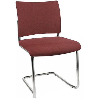 Besucherstuhl, stapelbar, Freischwinger, Rückenlehne gepolstert, VE 2 Stk, bordeaux Topstar Besucherstuhl, stapelbar, Freischwinger, Rückenlehne gepolstert, VE 2 Stk, bordeaux Topstar