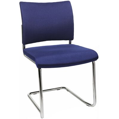 Besucherstuhl, stapelbar, Freischwinger, Rückenlehne gepolstert, VE 2 Stk, blau Topstar Besucherstuhl, stapelbar, Freischwinger, Rückenlehne gepolstert, VE 2 Stk, blau Topstar