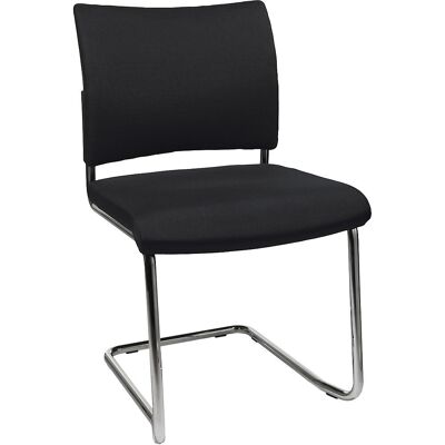 Besucherstuhl, stapelbar, Freischwinger, Rückenlehne gepolstert, VE 2 Stk, schwarz Topstar Besucherstuhl, stapelbar, Freischwinger, Rückenlehne gepolstert, VE 2 Stk, schwarz Topstar