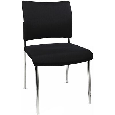 Besucherstuhl, stapelbar, 4-Fuß, Rückenlehne gepolstert, VE 2 Stk, schwarz Topstar Besucherstuhl, stapelbar, 4-Fuß, Rückenlehne gepolstert, VE 2 Stk, schwarz Topstar