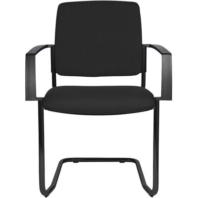 Polster-Stapelstuhl, Freischwinger, VE 2 Stk, Gestell schwarz, Polster schwarz Topstar Polster-Stapelstuhl, Freischwinger, VE 2 Stk, Gestell schwarz, Polster schwarz Topstar