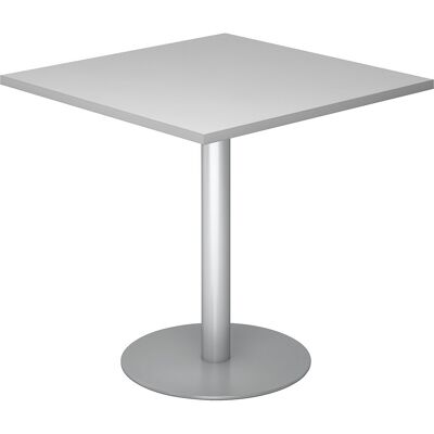 Kaiserkraft Konferenztisch - 800x800mm, Grau, Silberrahmen Kaiserkraft Konferenztisch - 800x800mm, Grau, Silberrahmen