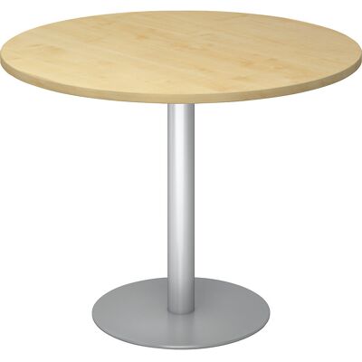 KaiserKraft Konferenztisch - Ø 1000 mm, 755 mm Hoch, Silberrahmen KaiserKraft Konferenztisch - Ø 1000 mm, 755 mm Hoch, Silberrahmen